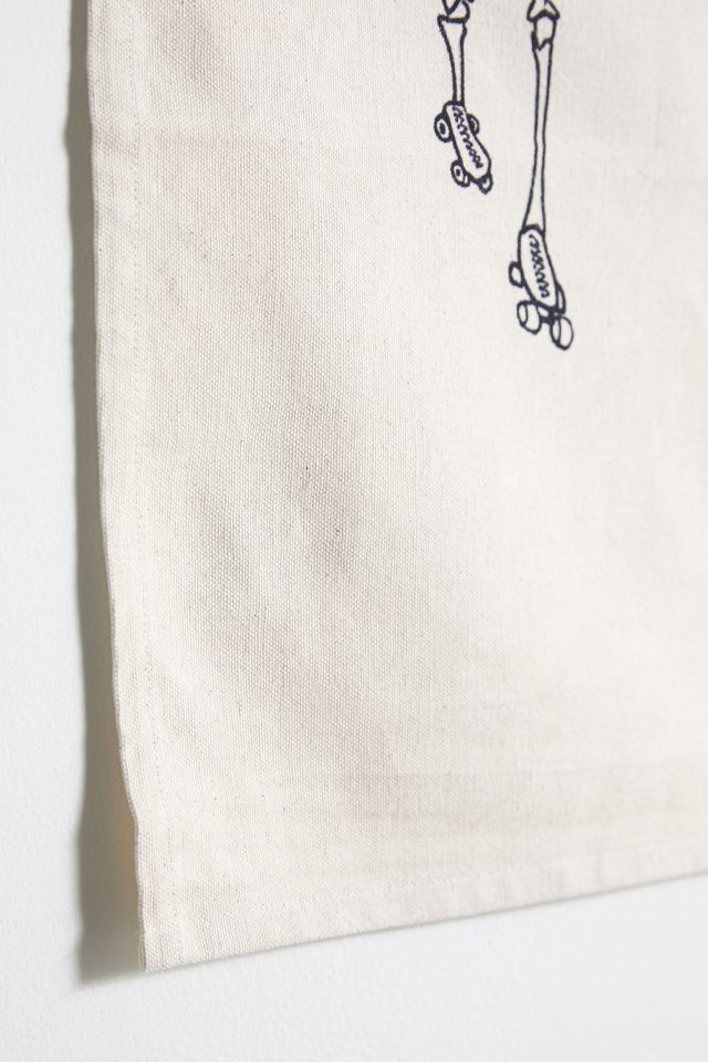 Roller Skating Skeletons Tapestry #3