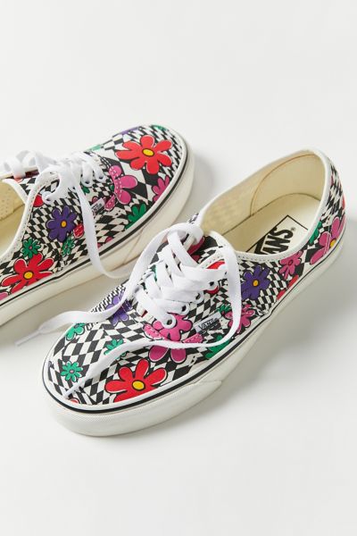 国内配送 VANS AUTHENTIC FLORAL CHECKER BLUE Authentic Shoe in Checker Dot Blue | Vans
