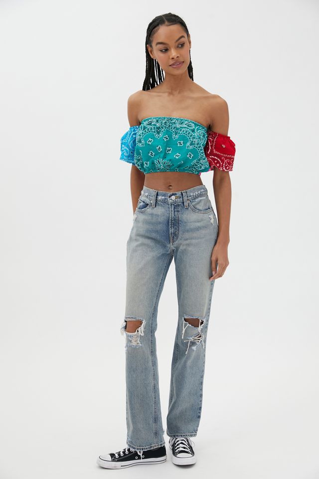 Urban Renewal Recycled Bandana Crop Top | Urban Outfitters Canada