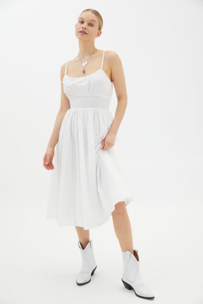 urban outfitters white midi dress