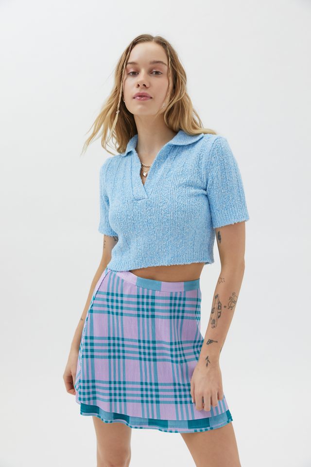 UO Andrea Collared Cropped Sweater #1