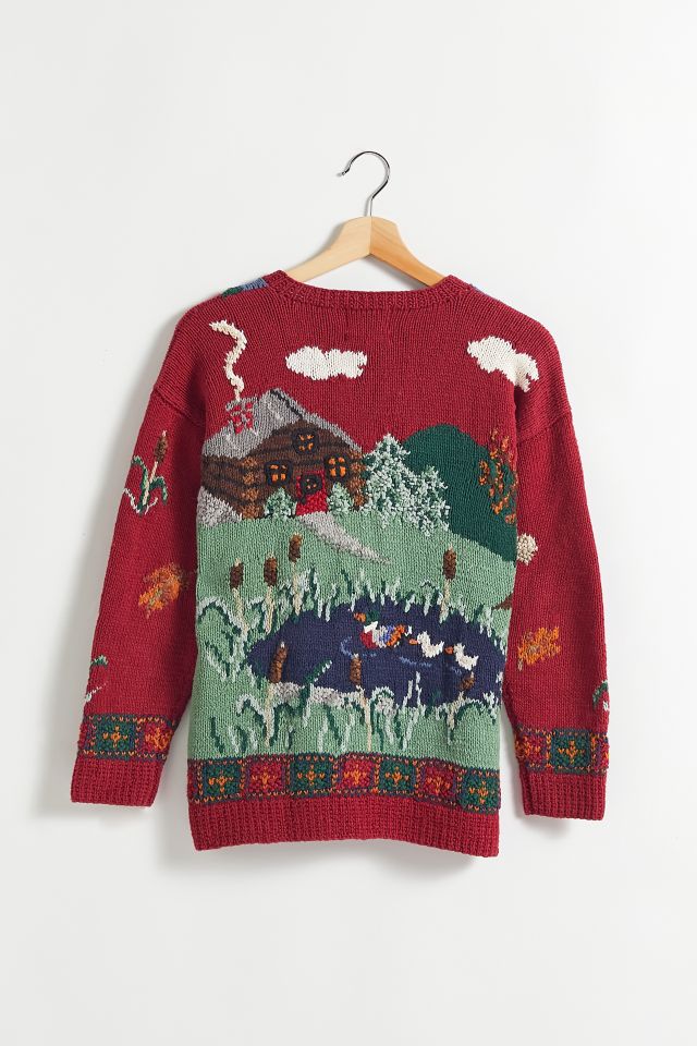 Vintage Cabin Pattern Cardigan #1