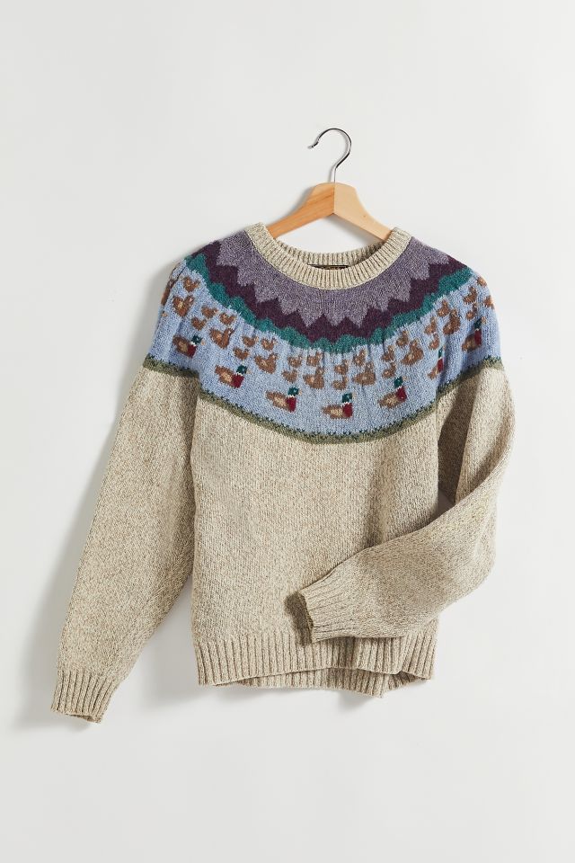 Vintage Duck Pattern Sweater