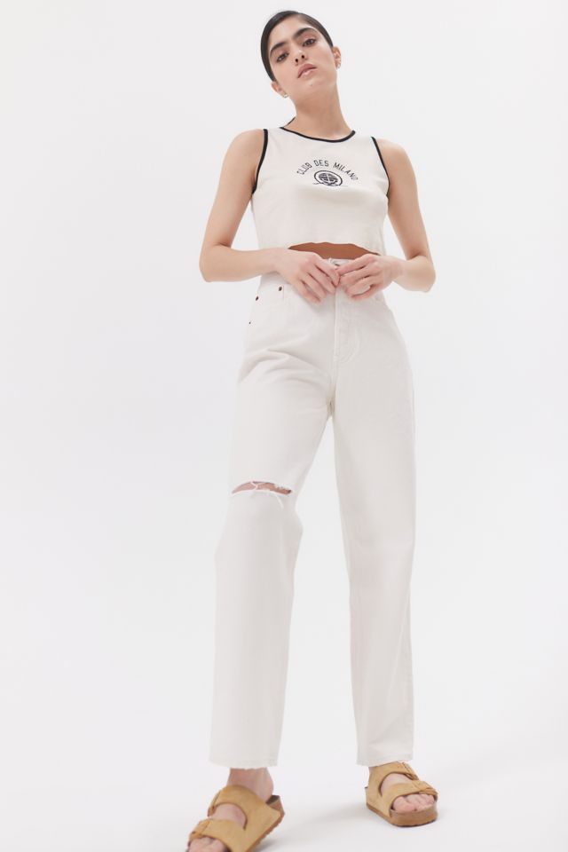 BDG High-Waisted Skate Jean – Ecru  Urban Outfitters Australia Official  Site