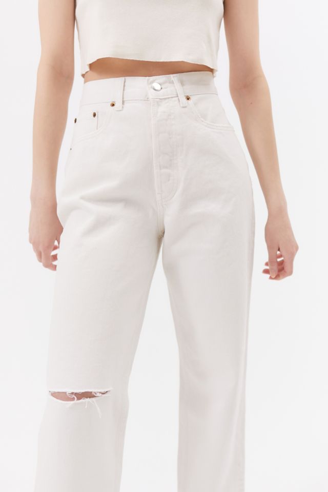 Jean Rétro Taille Haute Premium BDG – Denim Blanc Déchiré #1