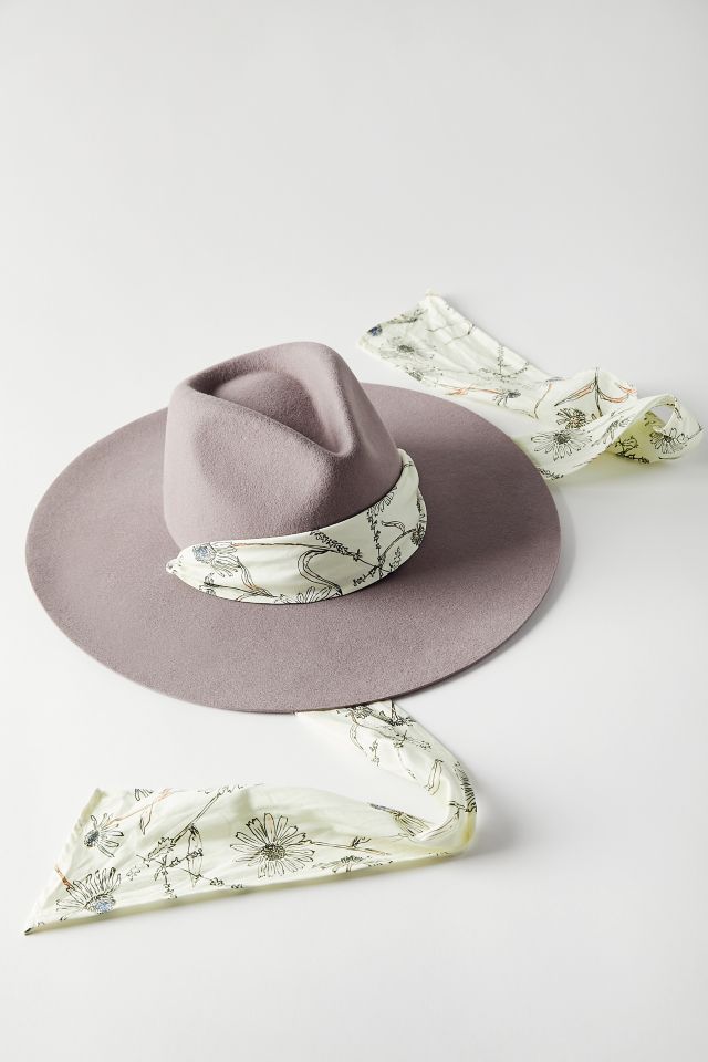 Chapeau fedora avec écharpe à nouer UO #1