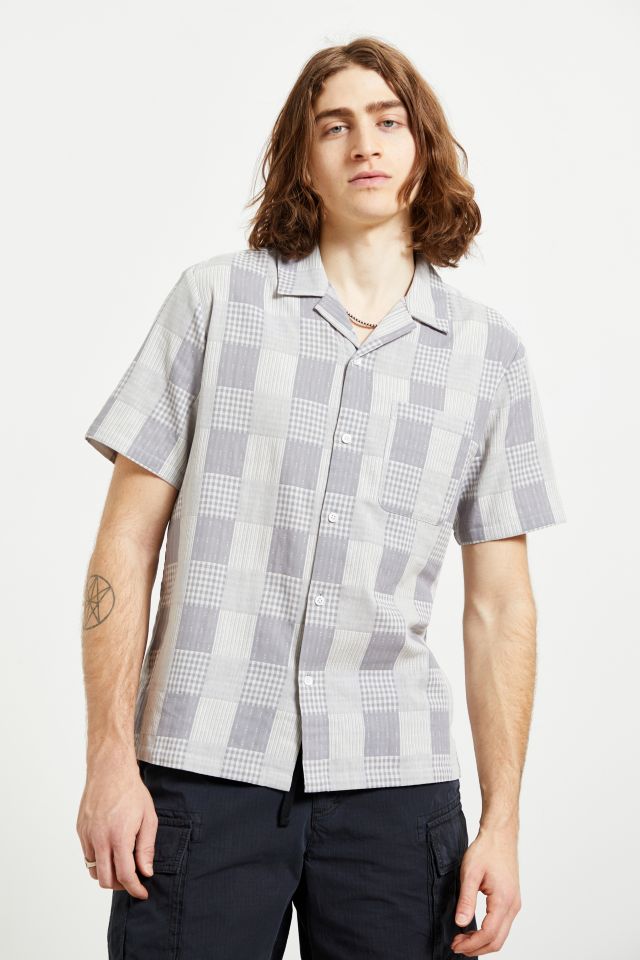 UO Patchwork Gingham Camp Shirt | Urban Outfitters Canada