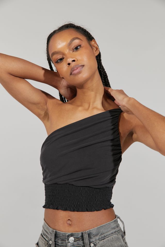 sukker dome regn UO Melendez One-Shoulder Smocked Tank Top | Urban Outfitters