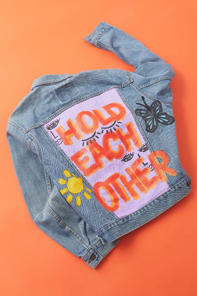 Urban Renewal Vintage X Hansel Clothing Hand Painted Denim Jacket