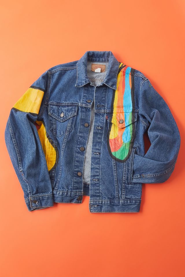 Urban Renewal Vintage X Hansel Clothing Hand Painted Denim Jacket