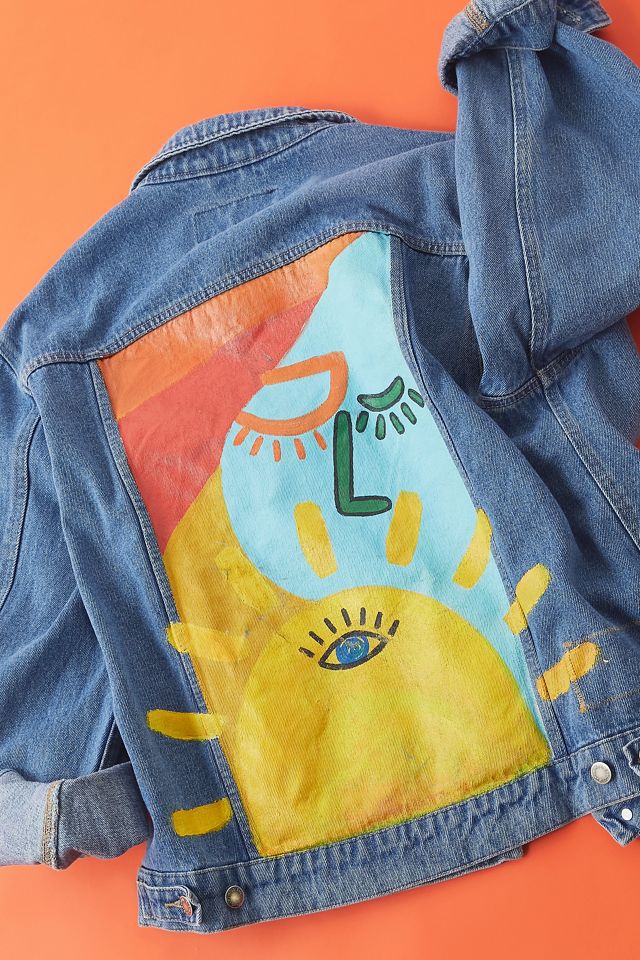 Urban Renewal Vintage X Hansel Clothing Hand Painted Denim Jacket