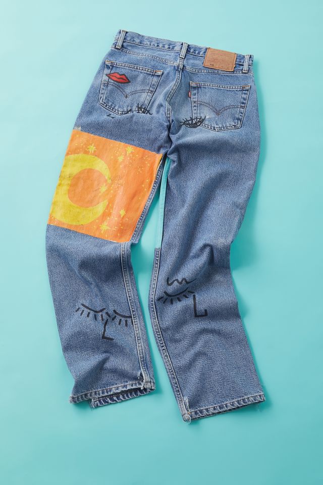 Urban Renewal Vintage X Hansel Clothing Hand Painted Denim Jean #1