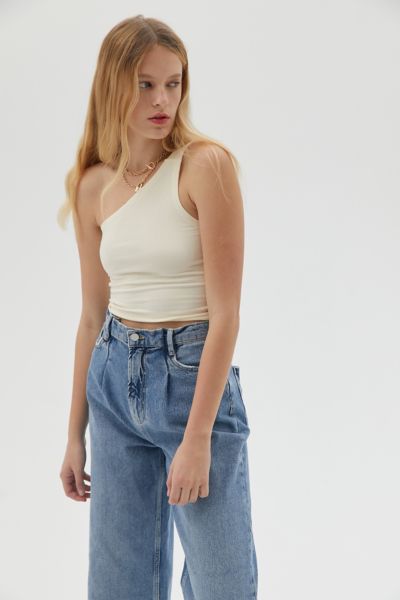 Urban outfitters one 2025 shoulder tie tank top