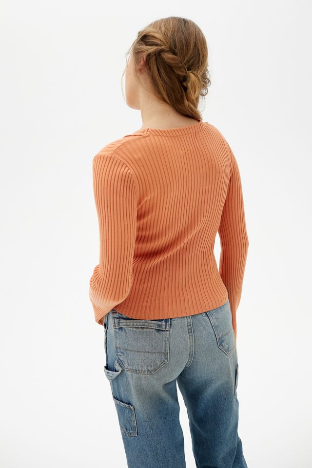 BDG Meryl Snap Henley Sweater #1