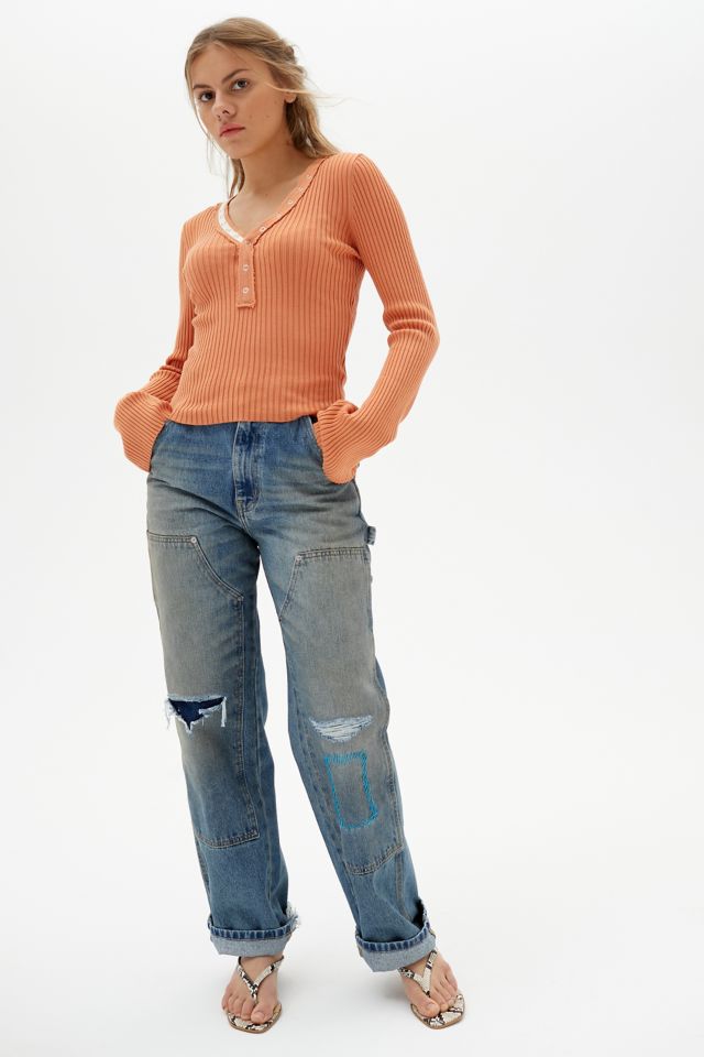 BDG Meryl Snap Henley Sweater #2