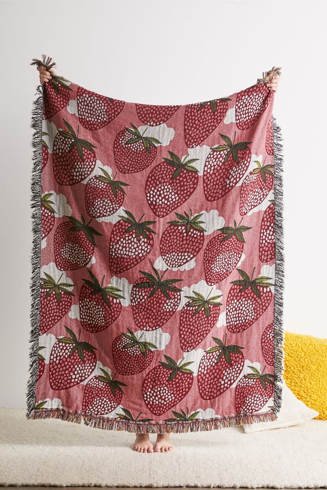 Yum Chocolate Strawberries Throw 2024 Blanket