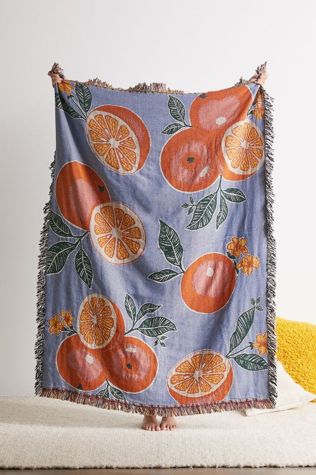 Valley Cruise Press Oranges Woven Throw Blanket