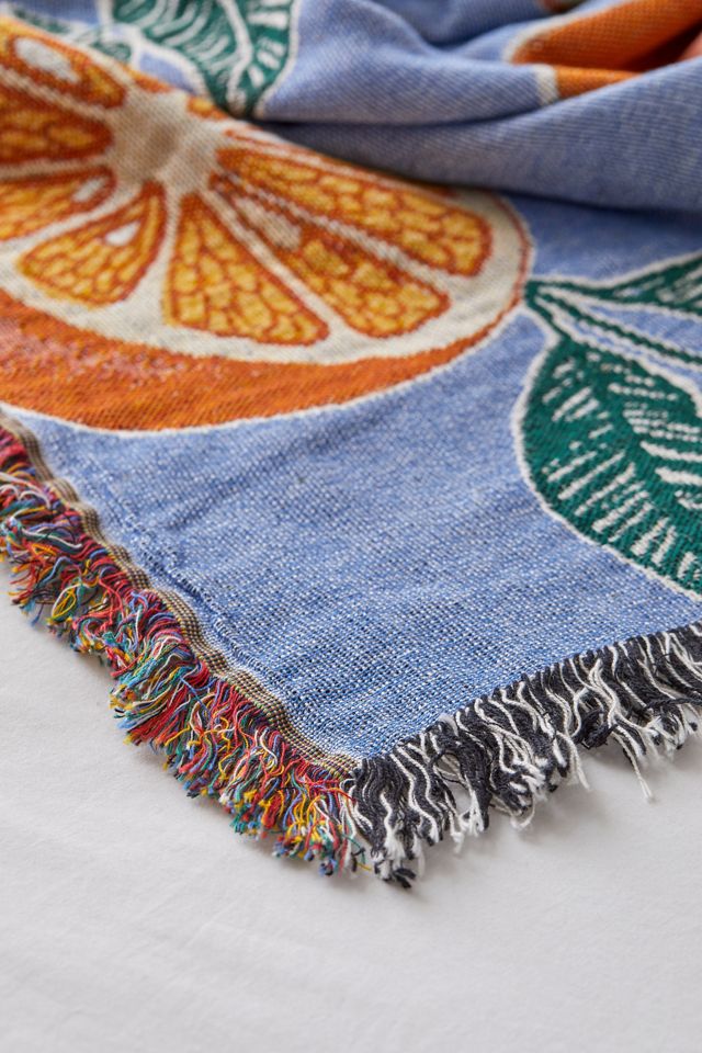 Valley Cruise Press Oranges Woven Throw Blanket | Urban Outfitters