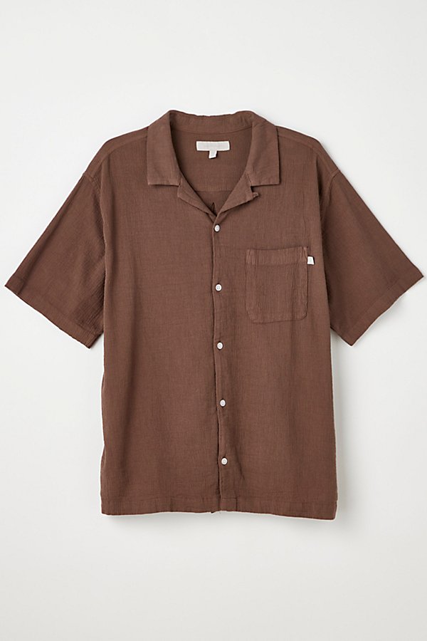 Standard Cloth Liam Crinkle Shirt In Light Brown