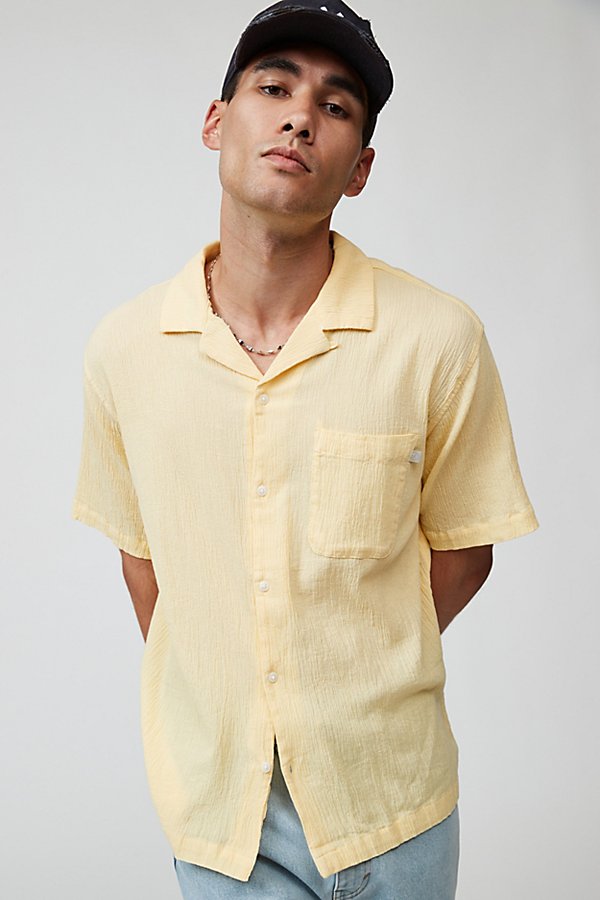 Standard Cloth Liam Crinkle Shirt In Yellow Multi