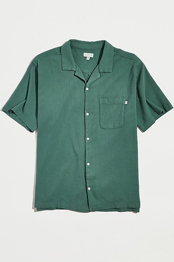 Standard Cloth Liam Crinkle Shirt In Dark Turquoise