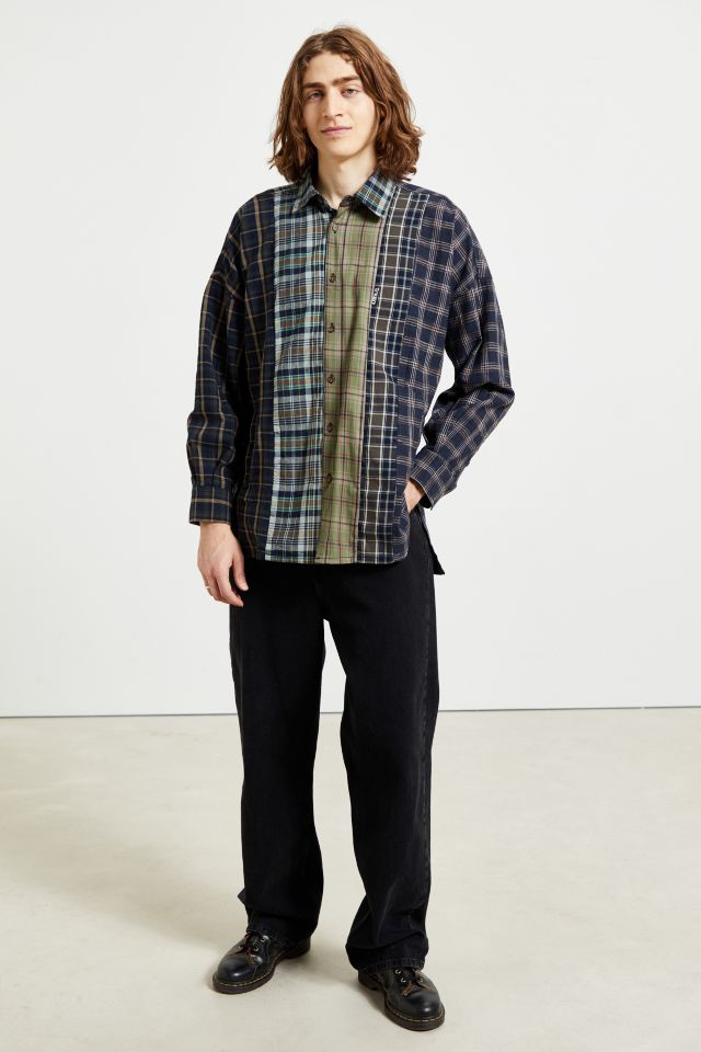 【AJO AJOBYAJO】21fw★ Oversized Buffalo Check Mixed Shirt Oversized Buffalo Check Mixed Shirt [Green] - AJOBYAJO