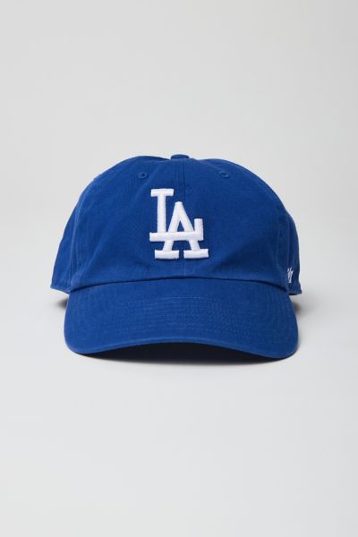 47 Los Angeles Dodgers Mens Womens Clean Up Adjustable Strapback Lavender  Light Purple Hat with White Logo