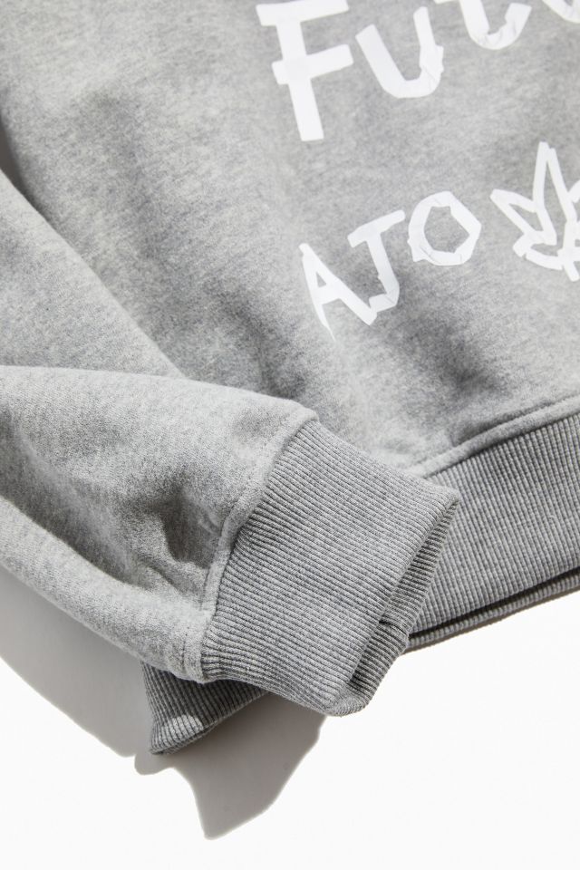 【AJO AJOBYAJO】Oversized Tape Slogan Sweatshirt AJOBYAJO Tape Slogan Oversized Crew Neck Sweatshirt | Urban