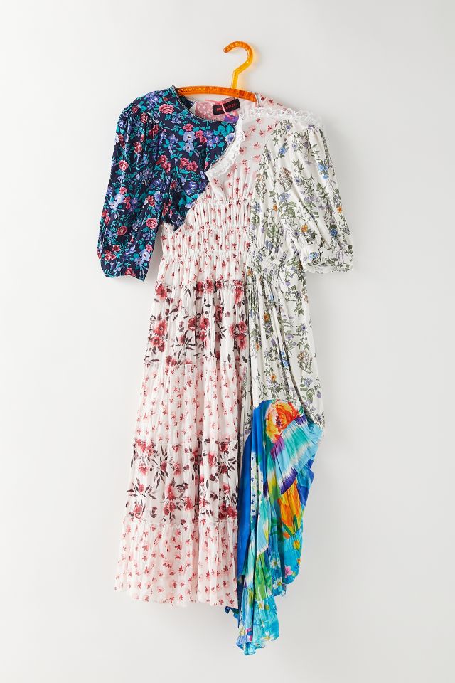 Menyelek Floral Patchwork Dress