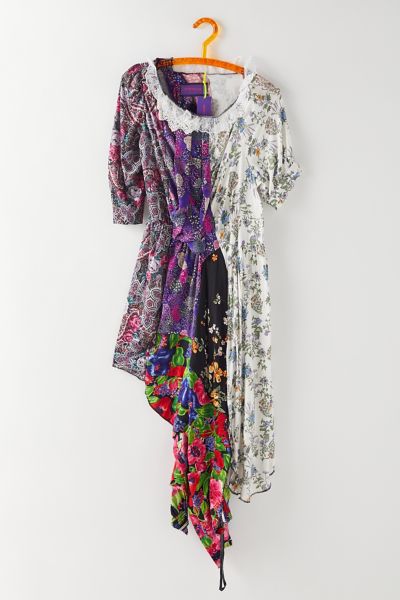 menyelek floral patchwork dress