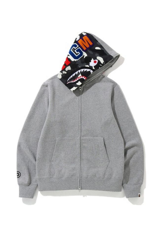 BAPE City Camo Side Shark Full Zip Hoodie | Urban Outfitters