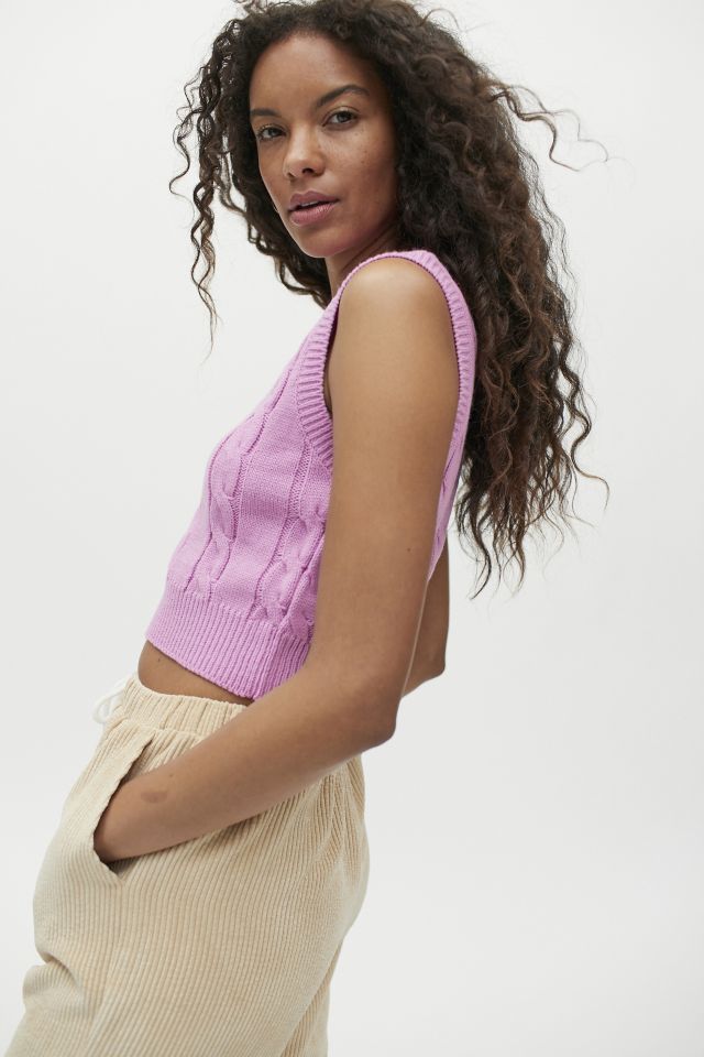iets frans... Gilet Court en Tricot Câblé #1
