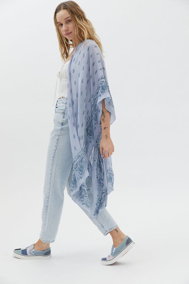 Bandana Print Ruana | Urban Outfitters