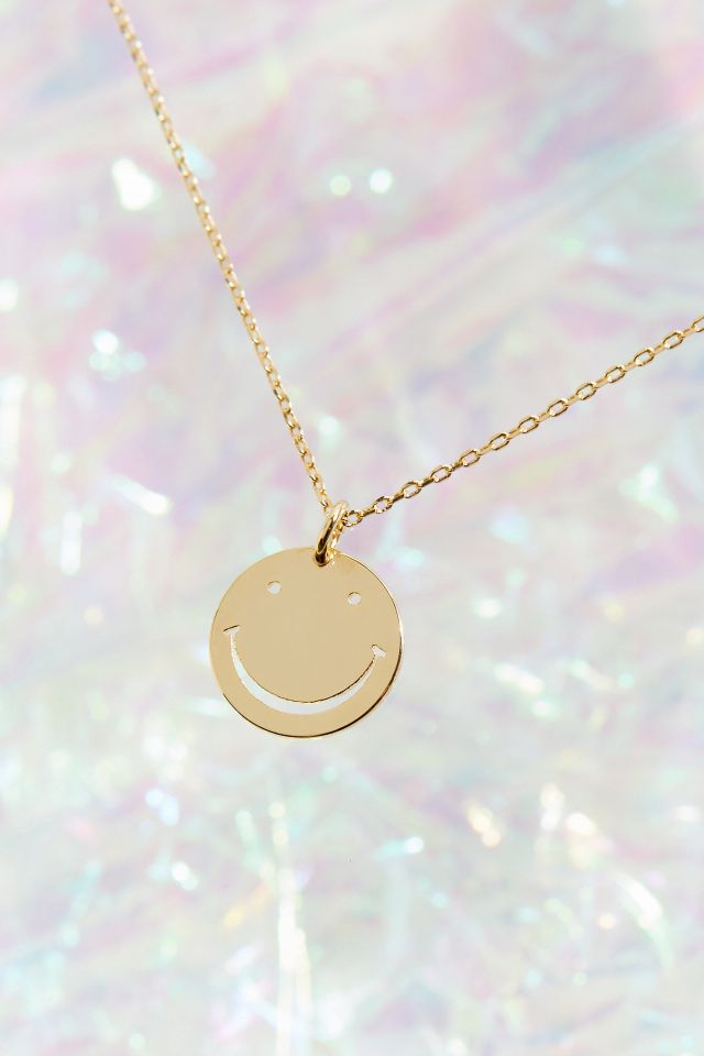 Cloverpost Smiley Pendant Necklace