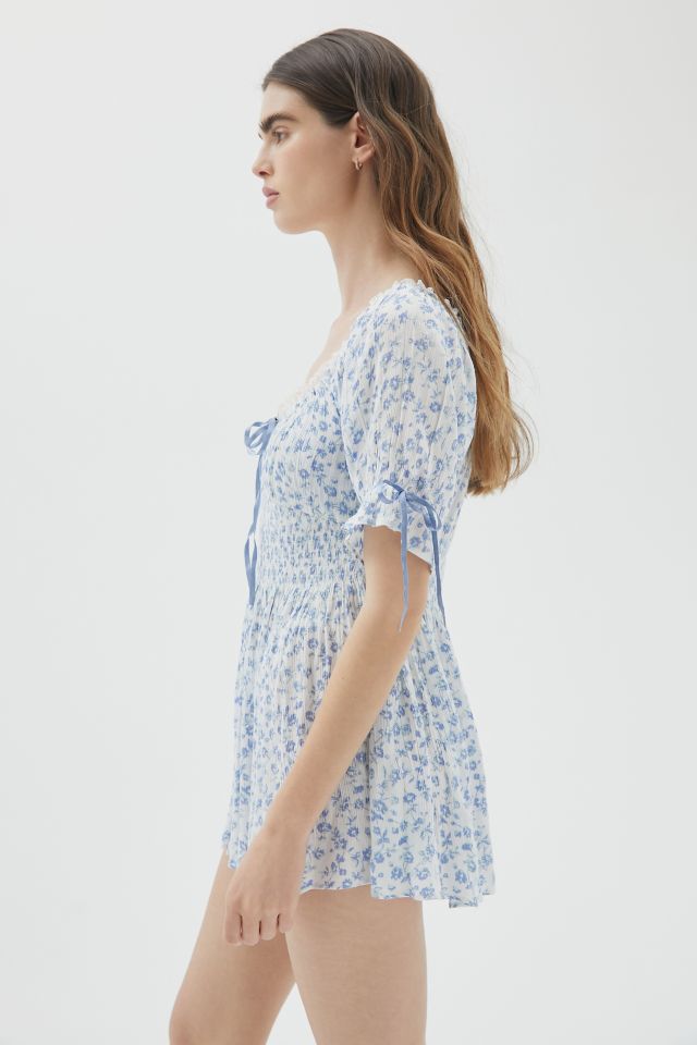 UO Laura Floral Ruffle Romper #3