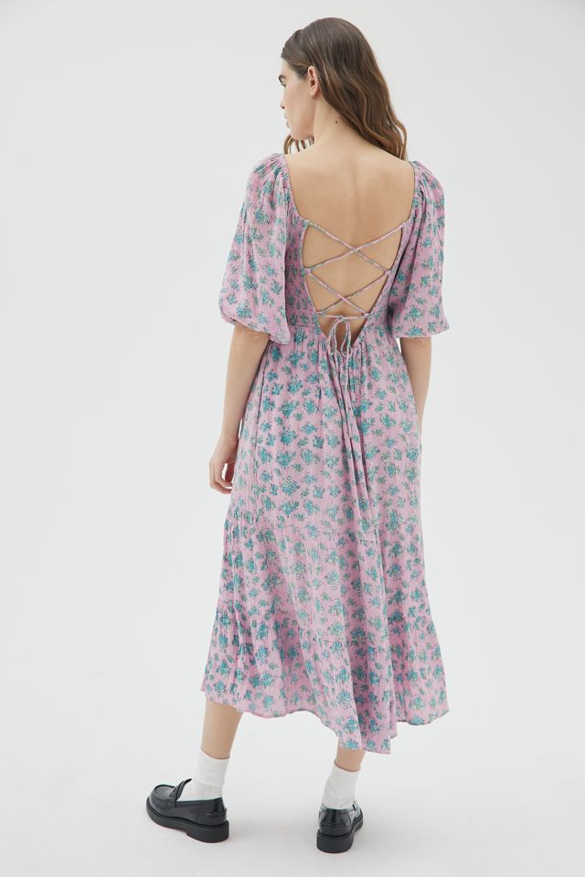 UO Odila Strappy Back Midi Dress | Urban Outfitters