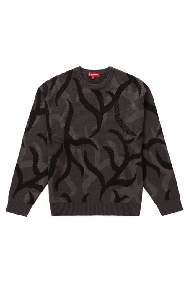 supreme trival camo sweater XL Black