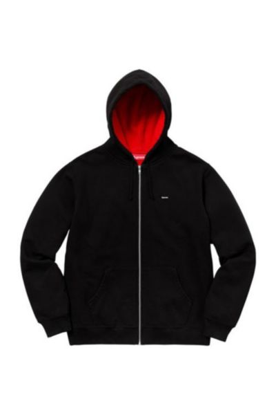 Supreme Contrast Zip Up Hooded Sweatshirt | Urban Outfitters