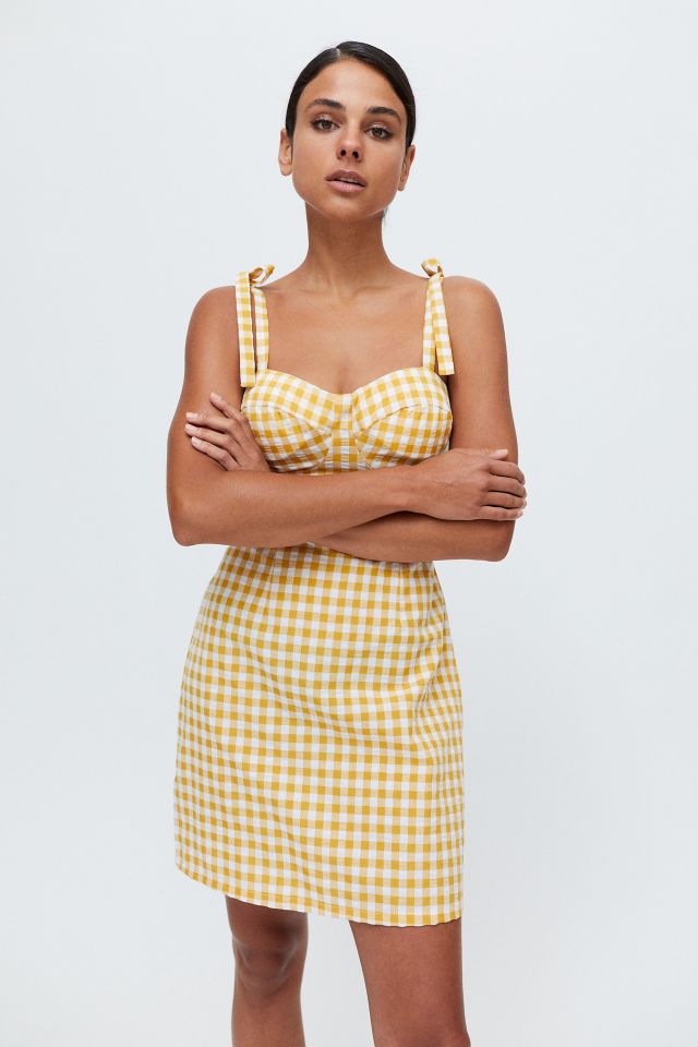 Gingham hotsell strap dress