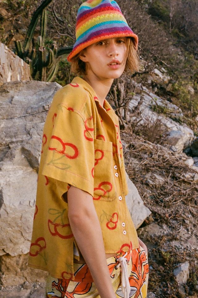 UO Aiden Cropped Button-Down Shirt #1