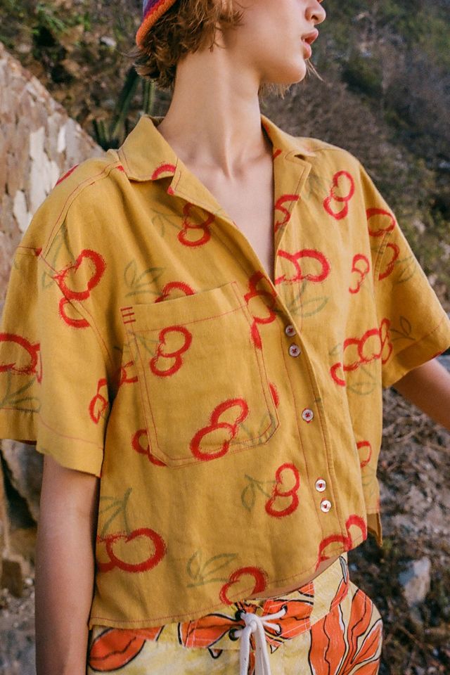 UO Aiden Cropped Button-Down Shirt #2