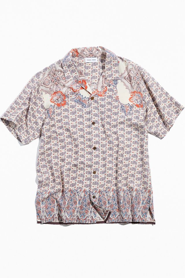 Raga Man Batik Tile Short Sleeve Shirt | Urban Outfitters