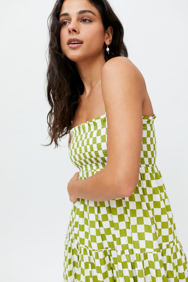 Robe Mi-Longue En Saison à Corsage Smocké #1