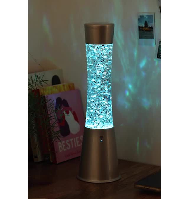 Brookstone Color Changing Glitter Table Lamp