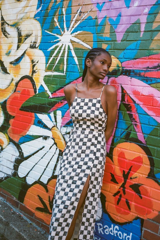 UO Valerie Linen Tie-Side Midi Dress #1