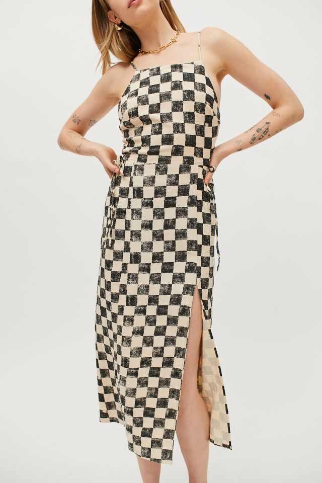 UO Valerie Linen Tie-Side Midi Dress #3