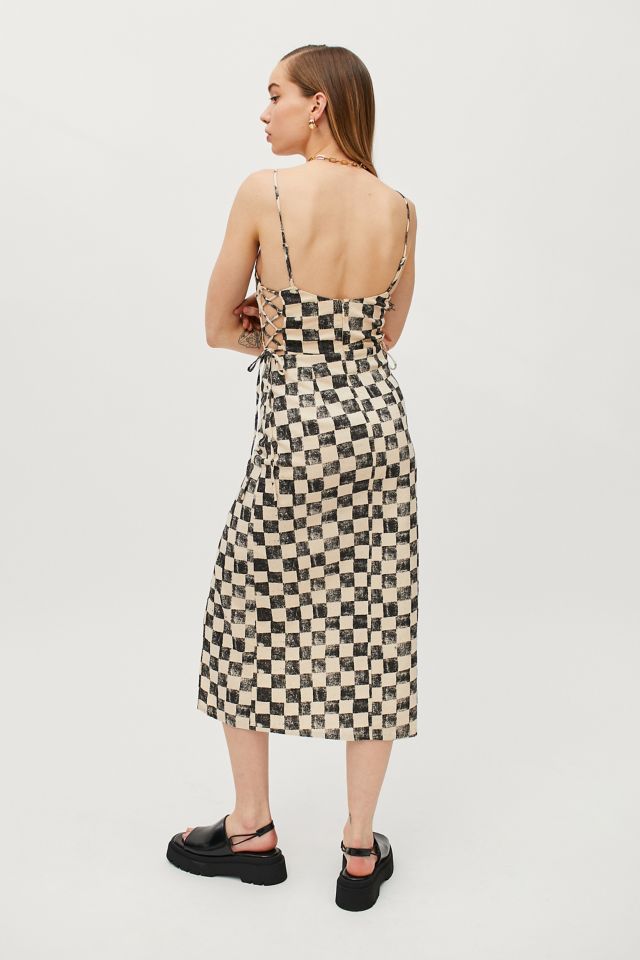 UO Valerie Linen Tie-Side Midi Dress #4