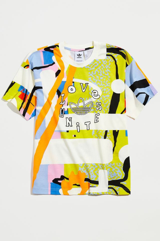 adidas Love Unites Allover Print Tee | Urban Outfitters