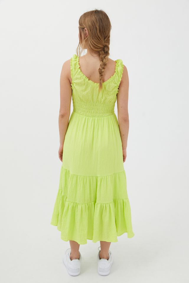 UO Odessa Smocked Ruffle Midi Dress #2
