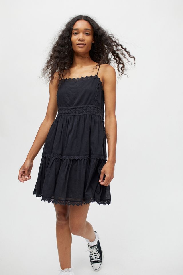 chinese dress ladies Elaine Lace Mini Dress in Black